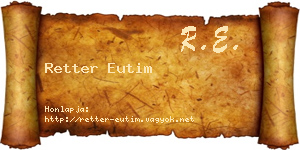 Retter Eutim névjegykártya